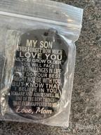 img 1 attached to Never Forget Mother to Son: Inspirational Gift for Birthday and Graduation - Keychain for Teen Boy review by Malik Berry