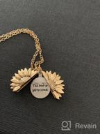 img 1 attached to Engraved Sunflower Jewelry for Girls: Inspiring Sunshine Collection review by Kristina Fleming