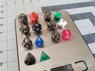 img 1 attached to Cobblestone Pattern Metal DND Dice Set - 7PCS Colorful Polyhedral Dice For Dungeons And Dragons And Role Playing Games review by Tai Wiest
