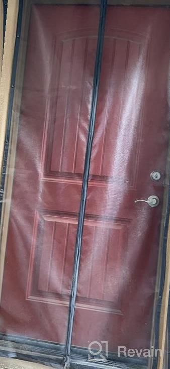img 1 attached to IKSTAR Magnetic Screen Door With Self-Sealing Magnets | Keep Bugs Out And Allow Cool Breeze In | Retractable Mesh Closure | Perfect For Sliding Doors And Pets | Single-Size 38" × 82 review by Clinton Youmans