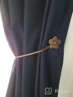 img 1 attached to Gray Lewondr Vintage Magnetic Resin Flower Curtain Tieback - Decorative Drapery Holdbacks For Home Cafe Balcony review by Greg Sullivan