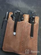 img 1 attached to Full Grain Leather EDC Pocket Organizer With Pen Loop - Ideal Pocket Slip, Knife Pouch, And Carrier For Everyday Carry Organization In Chestnut Color review by Gregory Braddock