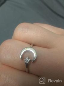img 6 attached to Регулируемые кольца из стерлингового серебра Star Moon Blue Opal для женщин - Потрясающее кольцо Blue Star Moon Opal