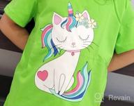 img 1 attached to Girls' Tees Short Sleeve T-Shirt Cotton Casual Unicorn Graphic Summer Crewneck Jersey Tunic T-Shirts Tops Clothing Packs Sets review by Jeff Kern