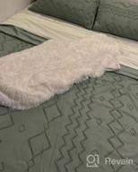 img 1 attached to Nanko Boho Textured Embroidery Duvet Cover Set - Queen Size With Soft Geometric Jacquard Quilt Cover review by Steve Beaumont