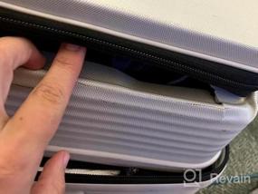 img 5 attached to 20" PC Hard Case Suitcase Spinner Wheels TSA Lock Laptop Pocket Business Travel Rolling Luggage Grayish White
