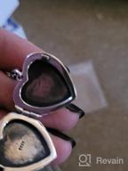 img 1 attached to Personalized 925 Sterling Silver Rose Heart Locket: Keep Your Loved Ones Close with a Customized Photo Inside review by Sara Daly