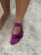 картинка 1 прикреплена к отзыву Нескользящие носки для йоги Sportneer для женщин: 3 пары носков для станка, пилатеса и больниц с верхним отверстием для пальцев ног, изготовлены из хлопка от Raffaella Lopez