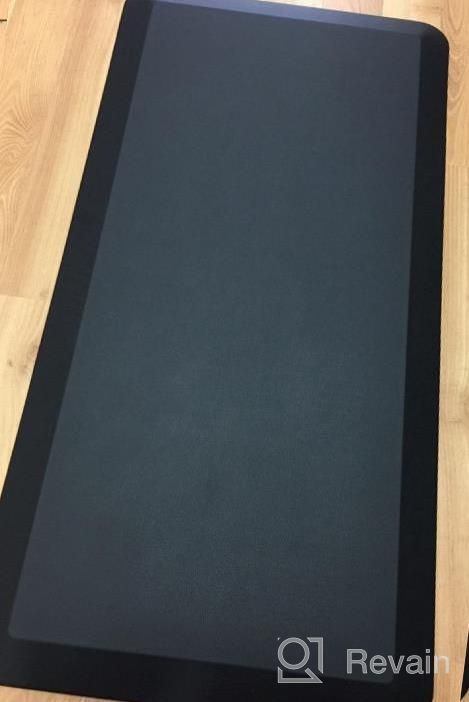 img 1 attached to HemingWeigh Anti-Fatigue Mat, Non-Slip Cushioned Foam Standing Pad, Stain Resistant, Durable Kitchen Floor Mat, Thick Comfort Work Mat For Standing Desk, 20X39 Inches, Grey review by Allison Smith
