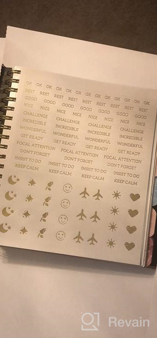 img 1 attached to Stay Organized & Stylish With CAGIE'S Floral Hardcover Notebook: College Ruled With Stickers & Dividers For Women review by John Bailey