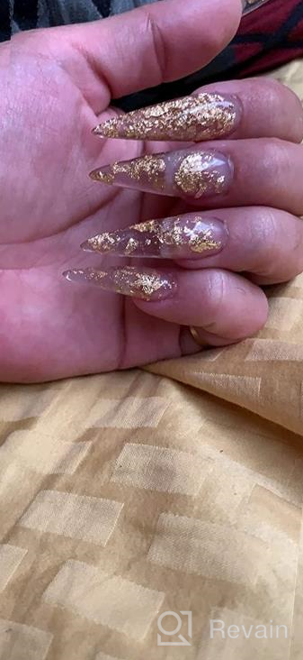 img 1 attached to 10G Gold Foil Flakes Resin Accessories Metallic Leaf Foil Papper Confetti For Crafts, Painting, Nail Art Designs,Epoxy Resin, Body Art, Jewelry Making And Makeup. (Copper) review by Michael Reese