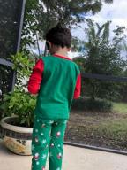 img 1 attached to Cozy Cotton Boys Pajama Set With Long Sleeves - Cute Xmas Sleepwear For Kids Aged 1-8 Years review by Mike Burnett