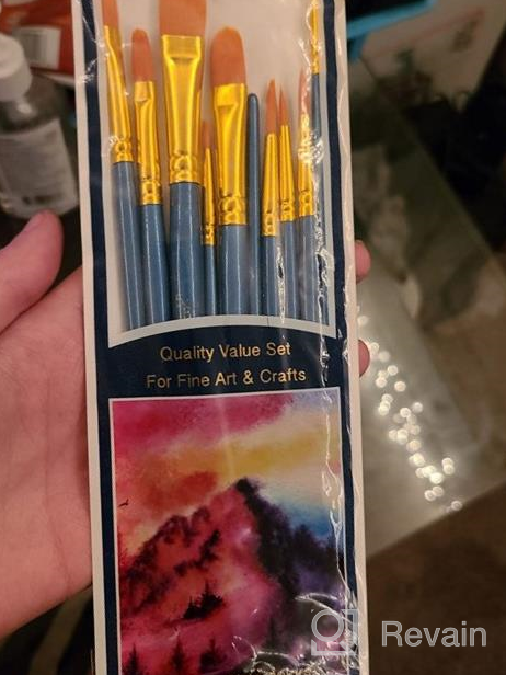 img 1 attached to Heartybay 10Pcs Paint Brushes - Perfect For Acrylic, Watercolor, Easter Eggs, Face Painting, And Detail Work review by Lex Ismael