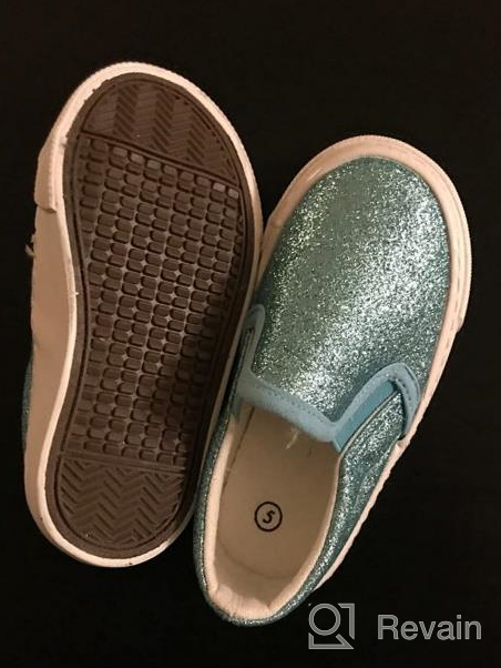 img 1 attached to 👟 Sparkly Glitter Slip On Low Top Canvas Sneakers for Young Children review by Matthew Carr