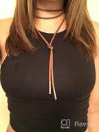 img 1 attached to Handmade Long Elastic Tassel Necklace in Black, 63-Inch - WaMLFac Alloy & Faux Leather review by Joel Mosqueda