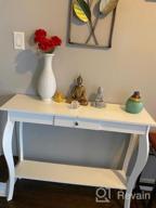 img 1 attached to Chic White Narrow Console Table With Drawer - Ideal Entryway And Accent Sofa Table review by Peter Hallett