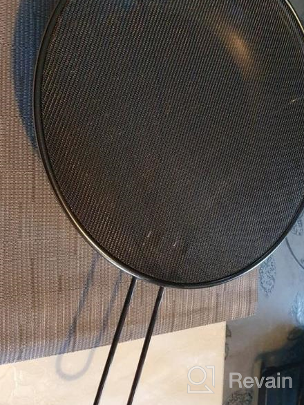 img 1 attached to 11.8" Stainless Steel Grease Splatter Guard Screen For Frying Pan With Resting Feet, Comfort Grip Handle And Safe Cooking Lid - Keeps Kitchen Clean review by Levi Stewart