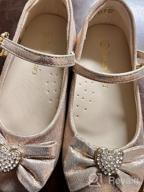 img 1 attached to Shine with ANGEL 22's Rhinestone Buckle Ballerina Shoes for Toddler Girls review by Jimmy Breaux