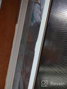 img 7 attached to Coavas Privacy Window Film Неклейкая полупрозрачная птичья оконная пленка Декоративная стеклянная пленка Статическая липкая пленка Птичьи оконные наклейки для домашнего офиса 17,7 X 78,7 дюймов, полупрозрачная