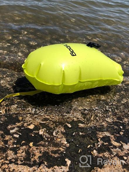 img 1 attached to 🏊 15L IDRYBAG Safety Swim Buoy Adult Tow Float - Ideal for Triathletes Training in Open Water. Inflatable Float buoy for Safe Swimming, Kayaking, Boating, Canoeing, Rafting, Surfing, Fishing, and Floating. review by Jarrett Young