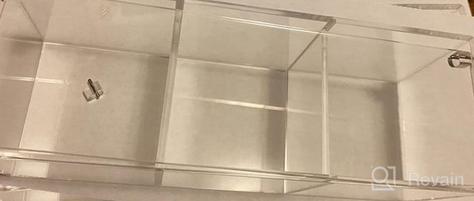 img 1 attached to 4-Section Clear Acrylic Capsule Holder With Lid - 5.1”×5.1” Square Plastic Drawer Box Organizer For Jewelry, Candy, Coffee & Make Up Accessories review by Dan Hansen