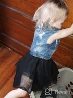 img 1 attached to 👸 Adorable Girls Princess Dresses with Denim Vest Jacket - Perfect for a Colorful Childhood review by Dana Jones