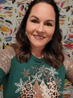 img 1 attached to Get Festive In Style With Leopard Sequined Christmas Tree T-Shirt For Women review by Kyle Tebow