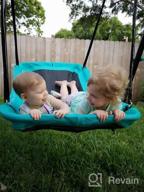 img 1 attached to Playtime Fun: Durable 70-Inch Swing Set With 2 Saucer & Toddler Swings, All-Weather Steel Frame review by Tray Smith