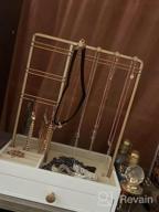 img 1 attached to Multi-Functional Jewelry Holder With Drawer For Necklaces, Rings, Bracelets, And Watches - Teamkio Jewelry Organizer And Stand review by Steven Stager