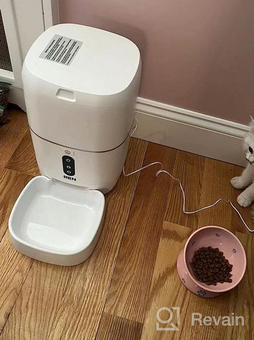 img 1 attached to HBN Automatic Cat Feeders, 4L Dog Food Dispenser Dry Food,Work With Alexa And Voice Recorder,2.4Ghz Wi-Fi Enabled App Control review by Stephen Hobbs