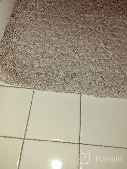 img 1 attached to ROSMARUS Grey Shaggy Bath Rug - Non-Slip, Soft And Absorbent Mat For Luxurious Bathroom Experience review by David Gagnon