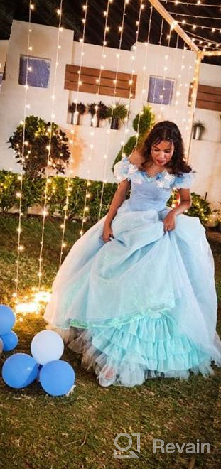 img 1 attached to 🏻 Stunning Lace up Ball Gown: Elegant Quinceanera Dress with Pleated Straps for Women review by Tanya Shaw