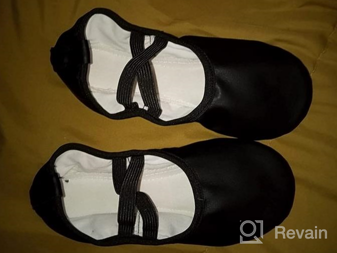 img 1 attached to Girls' Athletic VICVIK Leather Ballet Shoes review by Jodi Ward