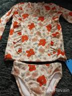 img 1 attached to Protective And Stylish: Cadocado 2-Piece Long Sleeve Swimsuit Set For Little Girls With UPF 30-40 Sun Protection review by Katie Smith