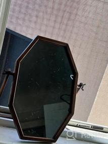 img 7 attached to Приготовьтесь стильно с винтажным туалетным столиком Geloo'S Зеркало-настольное зеркало для макияжа - регулируемое вращение на 360 для любого декора комнаты - под старину 11,8 '' X 7,8 ''