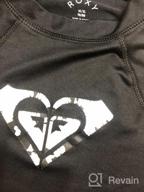 img 1 attached to Roxy Girls Hearted Sleeve Rashguard: Stylish Active Clothing for Girls review by Debbie Black