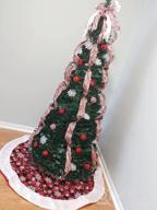 img 1 attached to Experience Hassle-Free Holidays With BrylaneHome Pre-Lit Pop-Up Christmas Tree In Vibrant Plaid Multicolor Design review by Tania White