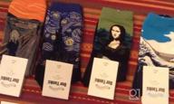 img 1 attached to Fancy Flower Print Dress Socks For Women: Colorful & Comfy Cotton Crews By HSELL - Perfect Novelty Gift review by Jason Clemons