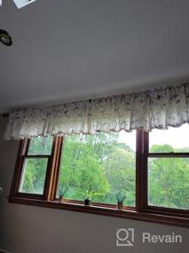 img 6 attached to Embroidered Curtains Valance With VOGOL Vines Pattern, 52 X 18 Inch, Grass Green Color, Rod Pocket Design For Windows