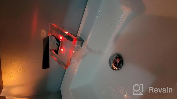 img 1 attached to 💧 ROVATE LED Chrome Bathroom Sink Faucet with Waterfall Glass Spout - Single Hole or 3 Hole, 4 Inch Centerset review by Chris Fisher