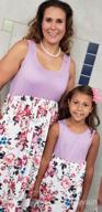 img 1 attached to Casual Floral Dresses: Matching Outfits for Girls' Clothing review by Wayne Espinoza