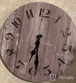 img 7 attached to Шикарные и элегантные серые деревянные настенные часы в стиле ретро - бесшумный нетикающий кварц для безмятежного домашнего декора (размер 10 дюймов)