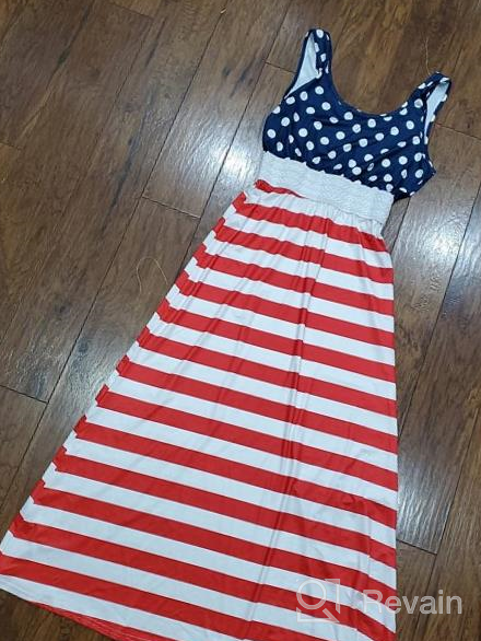 img 1 attached to Matching Mommy and Me American Flag Maxi Dresses for 4th of July Beach Fun review by Robb Fillmore