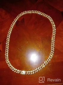 img 7 attached to Cuban Link Dog Collar - Elegant Silver Metal Chain Collar For Dogs And Cats With Diamond Accents - Available In Multiple Sizes