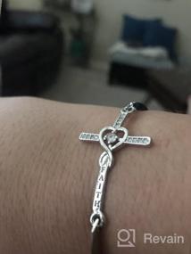 img 5 attached to 🕊️ WUSUANED Infinity Love Heart God Cross Bracelet: A Meaningful Christian Gift for Women and Girls