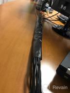 img 1 attached to 🔌 Melca Cable Management Cord Organizer - 6ft Long Paintable Sleeve Covers Wire Behind Wall/Floor Mount TV, Desk, Computer, PC, or Entertainment System. Hider Concealer Cover Wrap review by John Thawngzauk