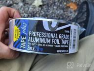 img 1 attached to High Temperature HVAC Aluminum Foil Tape - 2 Inch By 210 Feet (70 Yards) 3.6 Mil - Ideal For Sealing & Patching Hot/Cold Air Ducts, Metal Repair, And More - Professional Grade Quality! review by Carlito Tardy