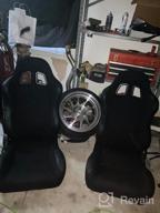 img 1 attached to ModifyStreet 1 Pair Universal Black Pineapple Fabric/PVC Leather Racing Seats review by Sam Dhungana