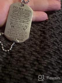 img 5 attached to To My Son from MOM: A Special Dog 👩 Tag Necklace Gift for a Beloved Son's Birthday and Graduation