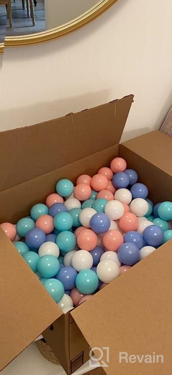 img 1 attached to 100Pcs 2.16In Macaron Color Plastic Toy Balls For Ball Pit Play Tent, Baby Pool Party Decorations review by Victoria Gomez